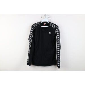 Vtg 90s Y2K Kappa Mens Small Taped Logo Soccer Football Long Sleeve T-Shirt